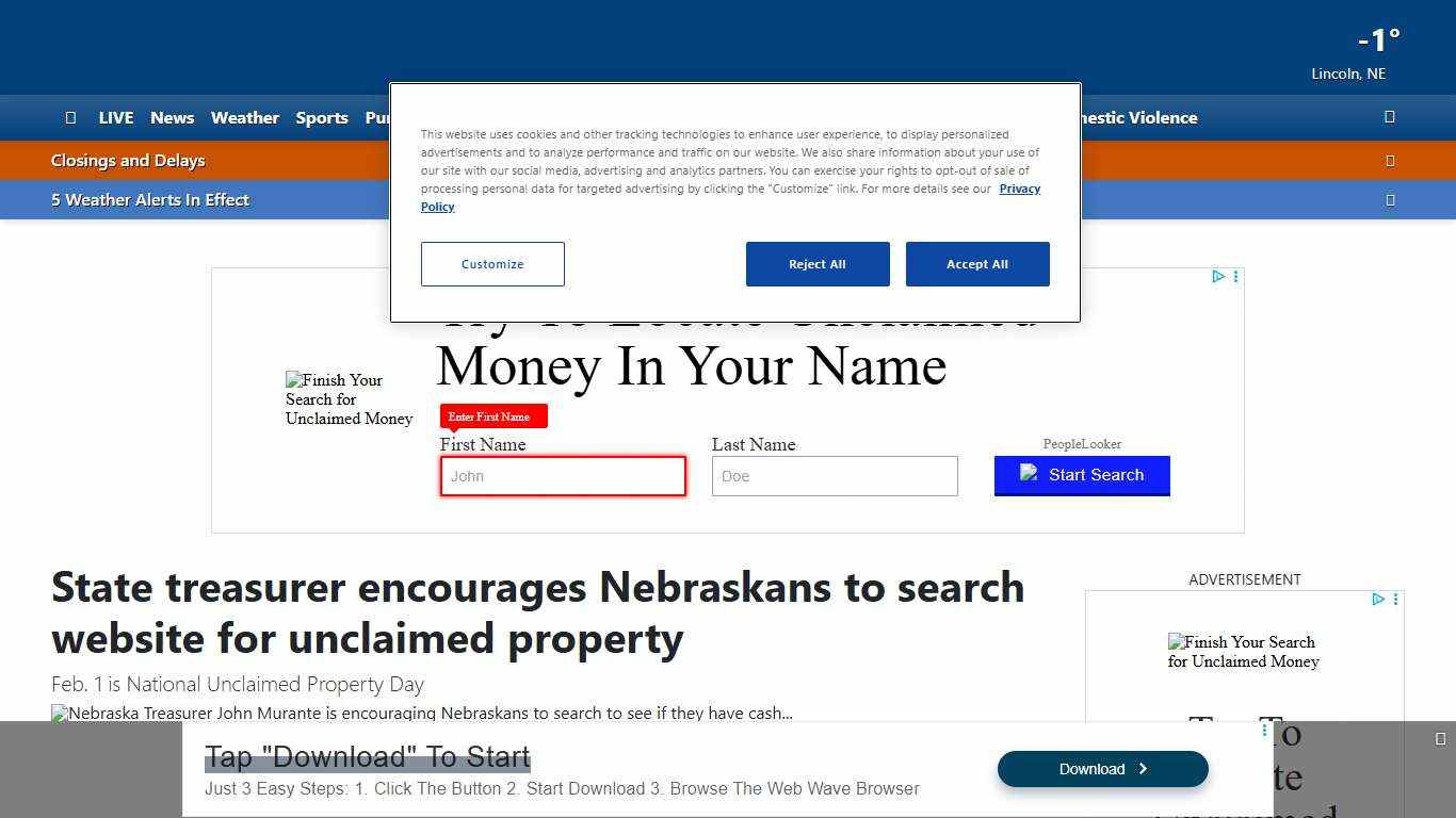 State treasurer encourages Nebraskans to search website for unclaimed property