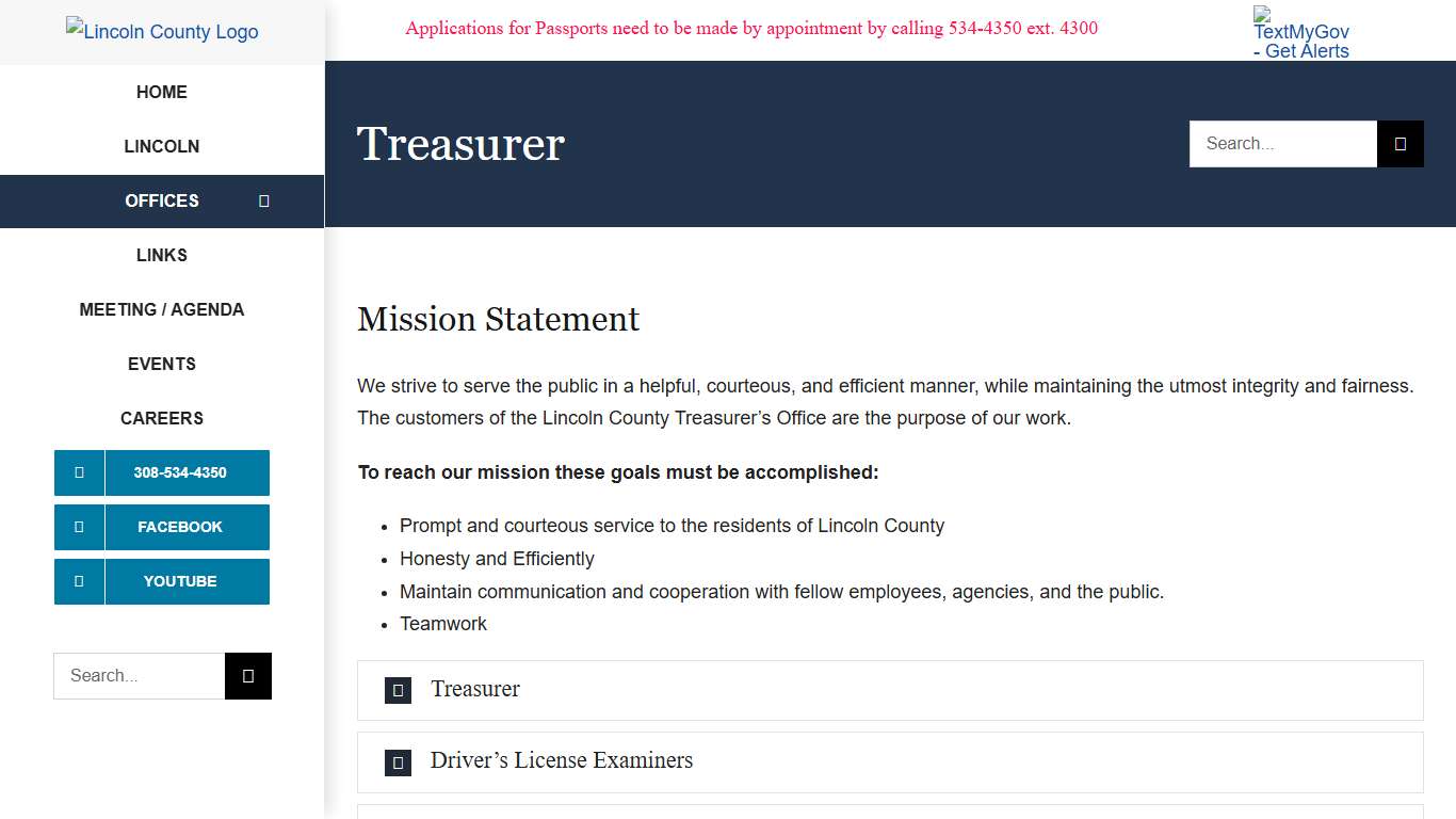 Treasurer – Lincoln County